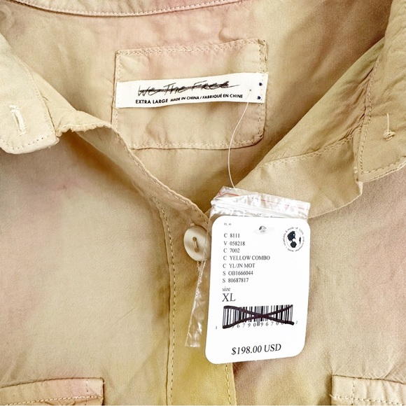 Free People Yellow Ombre Button-Up Top - Picture 5 of 6